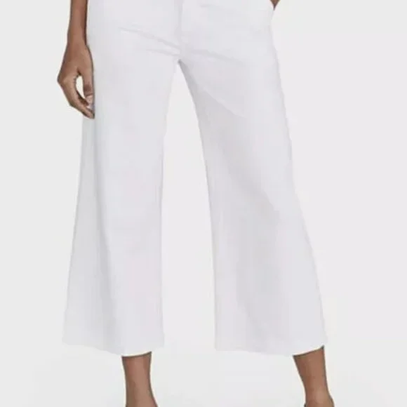 J. Crew Mercantile Wide Leg Crop Jeans Pants White Size 32 / 14 - Picture 1 of 11